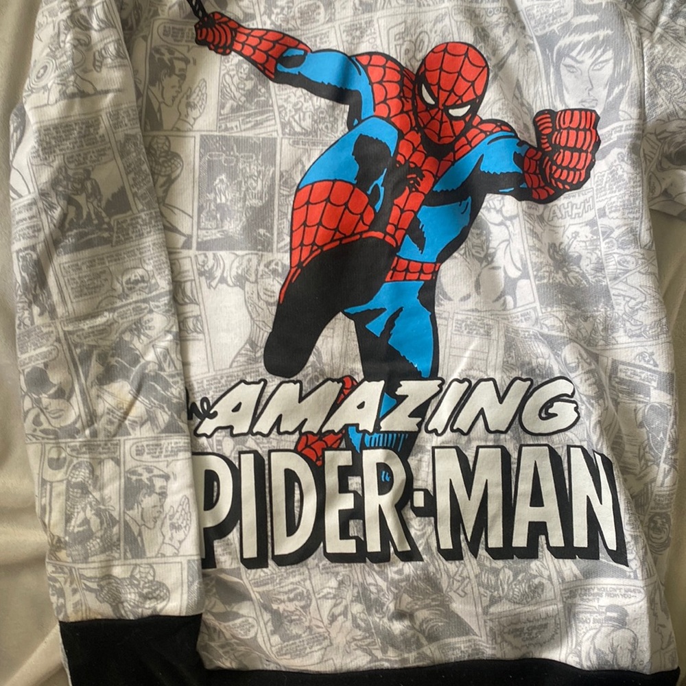 2 size 8 hoodies. Spider-Man and black/gray